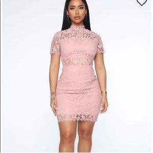 Rose Pink Lace Dress